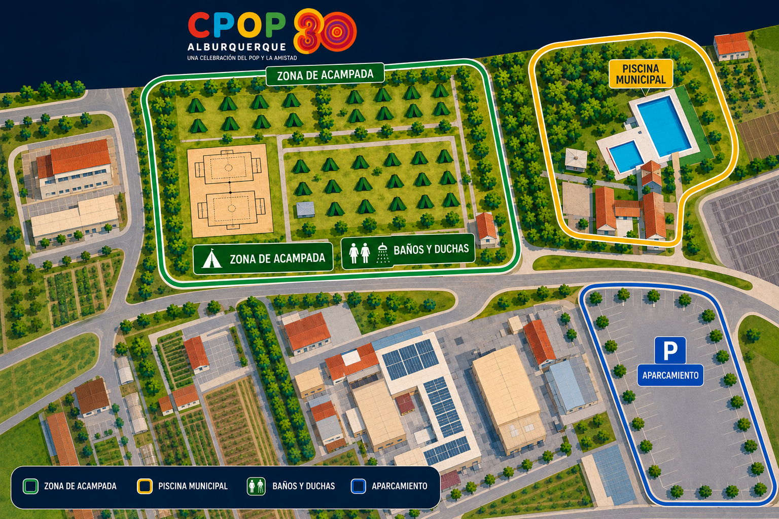 Mapa zona de acampada